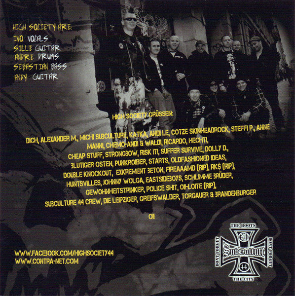 High Society (16) : Burning Streets (7", EP, Ltd, Num, Yel)