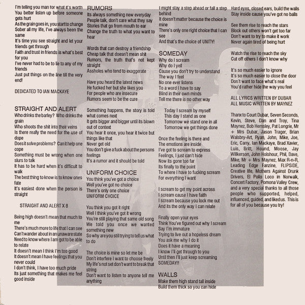 Uniform Choice : Original Demo July 19, 1984 (2x7", EP)