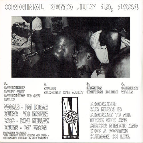 Uniform Choice : Original Demo July 19, 1984 (2x7", EP)