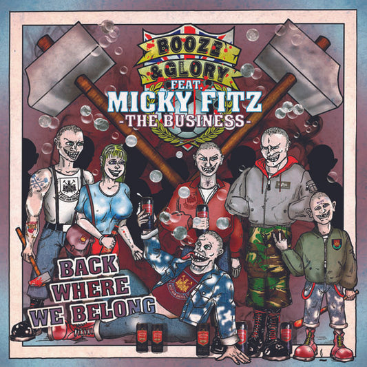 Booze & Glory Featuring Micky Fitz* : Back Where We Belong (7", EP, Ltd, Cla)
