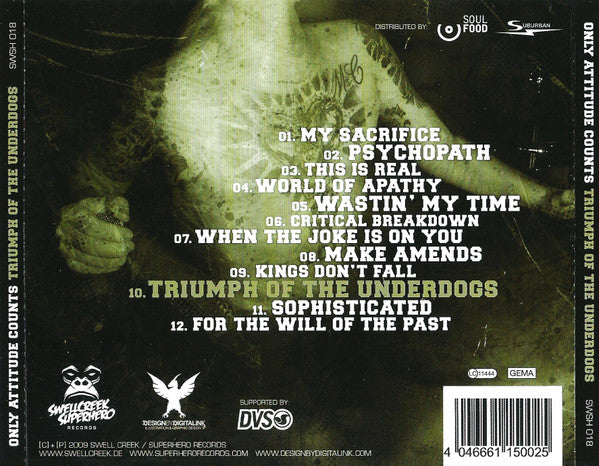 Only Attitude Counts : Triumph Of The Underdogs  (CD, Album)