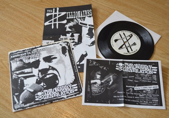 Throwaway Generation / The Zillionaires (2) : Amerikan Ya Say Fake (7", EP)