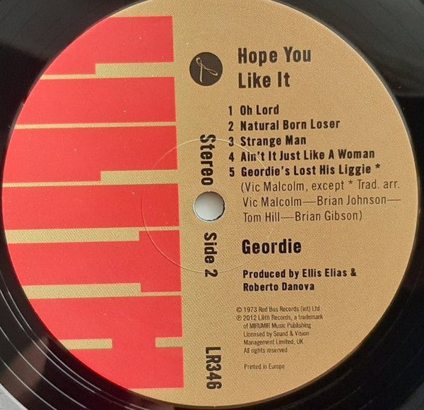 Geordie : Hope You Like It (LP, Album, RE, 180 + CD, Album)