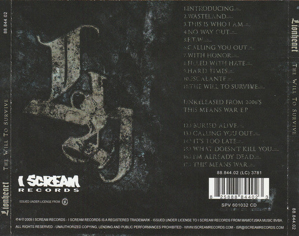 Lionheart (10) : The Will To Survive (CD, Album, RE, S/Edition)