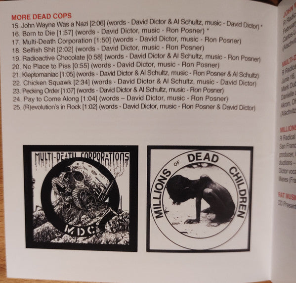 MDC (2) : Millions Of Dead Cops / More Dead Cops (CD, Comp, RE)