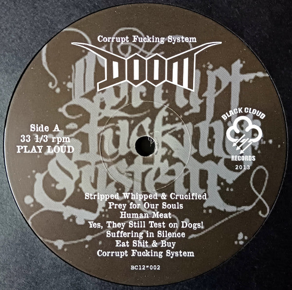 Doom (2) : Corrupt Fucking System (LP, Album)