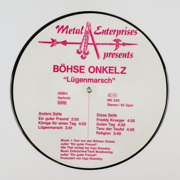 Böhse Onkelz : Lügenmarsch (12", MiniAlbum, Pic)