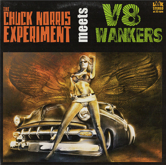 The Chuck Norris Experiment Meets V8Wankers : The Chuck Norris Experiment Meets V8 Wankers (10", EP, Cle)
