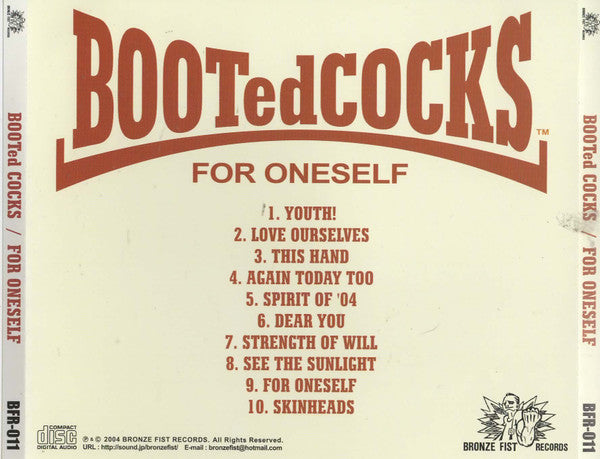 BOOTed COCKS : For Oneself (CD, Album)
