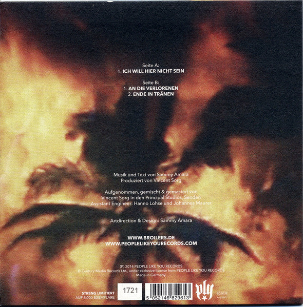 Broilers : Ich Will Hier Nicht Sein (7", Single, Ltd, Num)