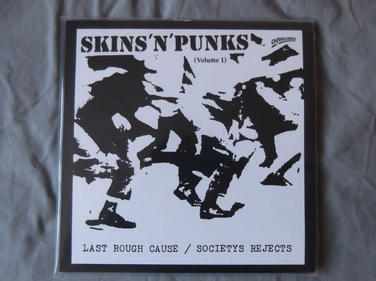 Last Rough Cause / Societys Rejects : Skins 'N' Punks (Volume 1) (LP, Album, Ltd, RE, Red)