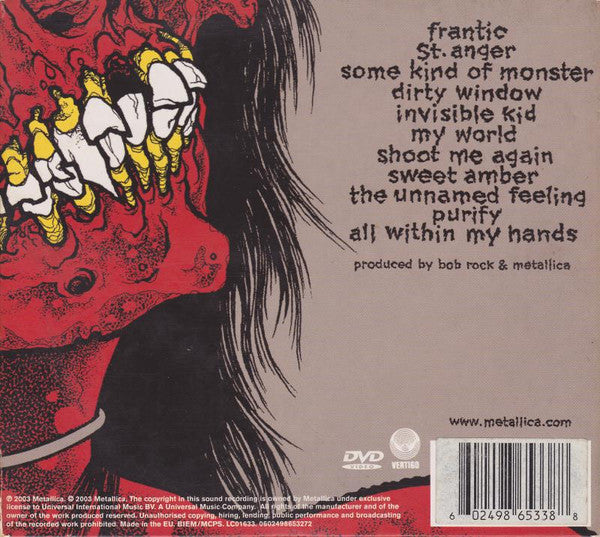 Metallica : St. Anger (CD, Album, Enh + DVD-V, Multichannel, PAL, Dol + D)