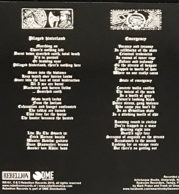 Live By The Sword : Pillaged Hinterland (7", Single, Ltd)