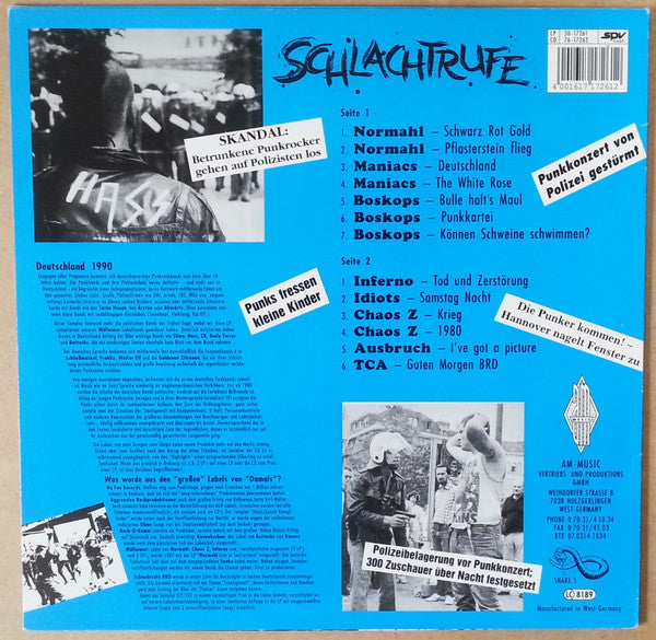 Various : Schlachtrufe BRD (LP, Comp)