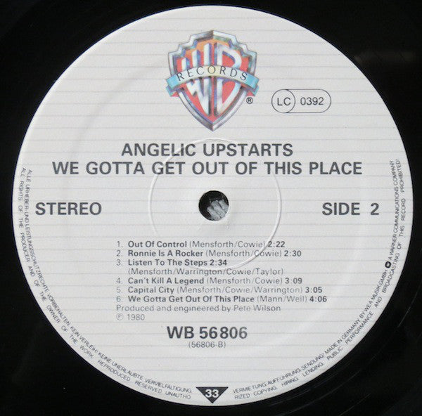 Angelic Upstarts : We Gotta Get Out Of This Place (LP, Album)