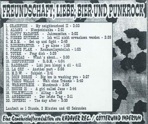 Various : Freundschaft, Liebe, Bier Und Punkrock (CD, Comp)