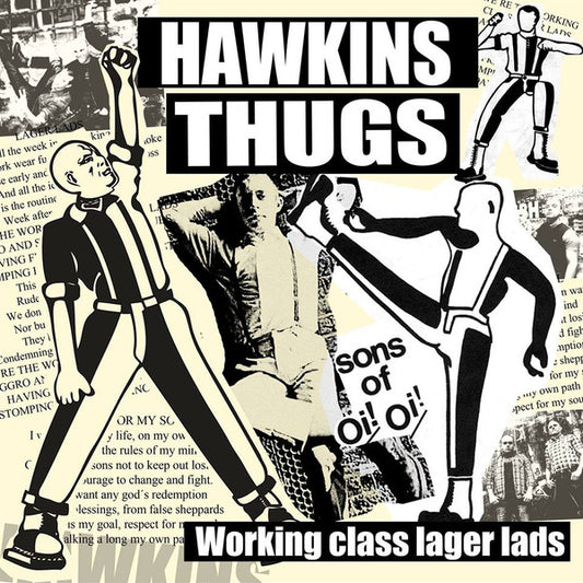 Hawkins Thugs : Working Class Lager Lads (7", EP, Ltd, Bla)