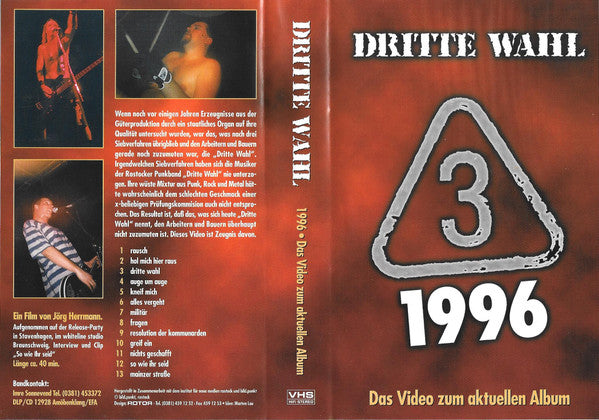 Dritte Wahl : 1996 - Das Video Zum Aktuellen Album (VHS, PAL)