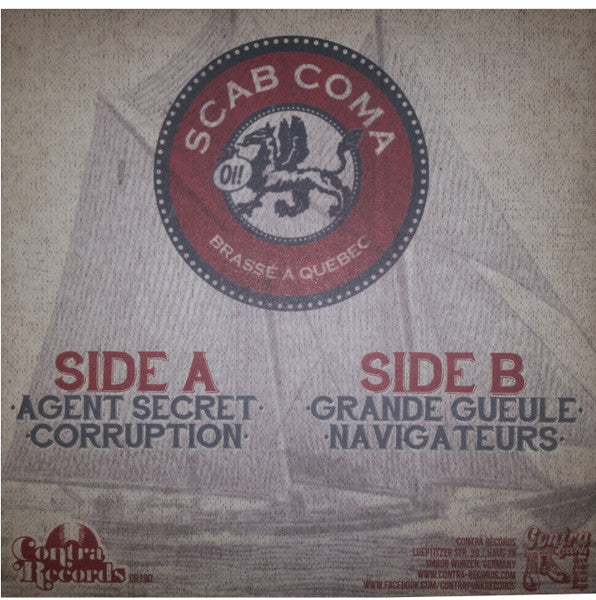 Scab Coma : Navigateurs (7", EP, Ltd, Blu)