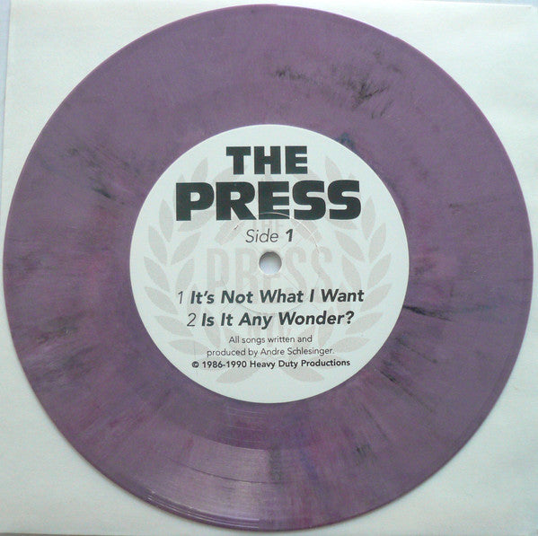 The Press (4) : Is It Any Wonder? (7", EP, Ltd, Pur + 7", EP, Ltd, Blu)