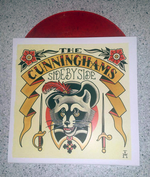 The Cunninghams (2) : Side By Side (7", Single, Ltd, Red)