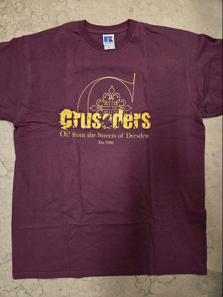 Crusaders - T-Shirt (weinrot / M) 2nd Hand / Left Over!