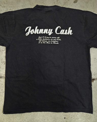 Johnny Cash - T-Shirt (Black, M / 2nd Hand) Left Over!