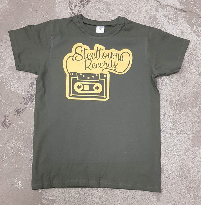 Steeltown Records - Bandsalat / Tape Love T-Shirt (olivegrün, S-5XL)