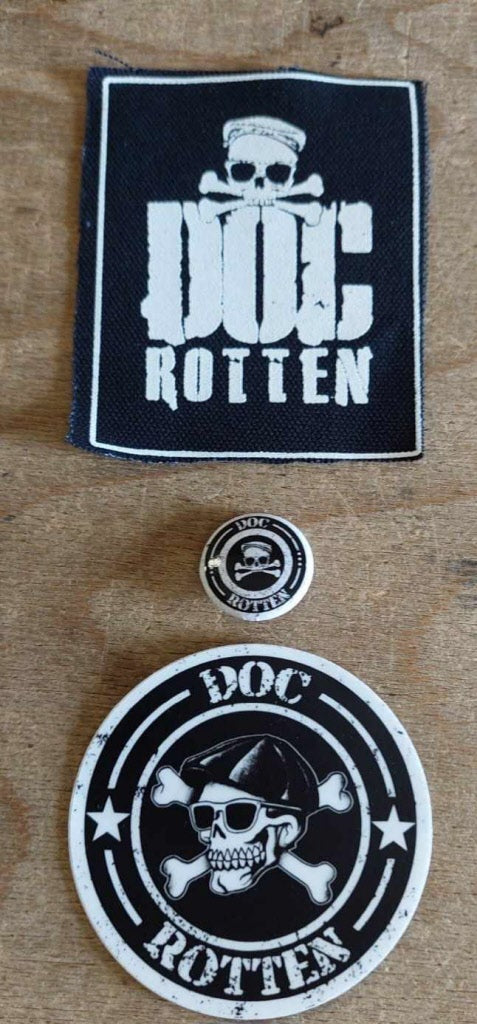 Doc Rotten - Aufnäher (Patch) + Sticker + Button