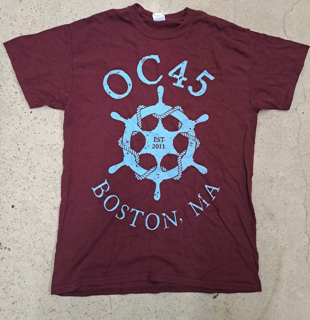 OC 45 - Anker T-Shirt (weinrot, S-L) Left Over