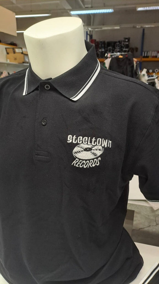 Steeltown Records Polo bestickt (lim. 10 / S / black)