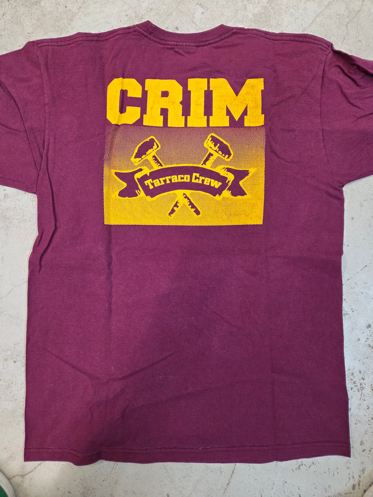 CRIM - T-Shirt (L, weinrot / 2nd Hand) Left Over! - Steeltown Records