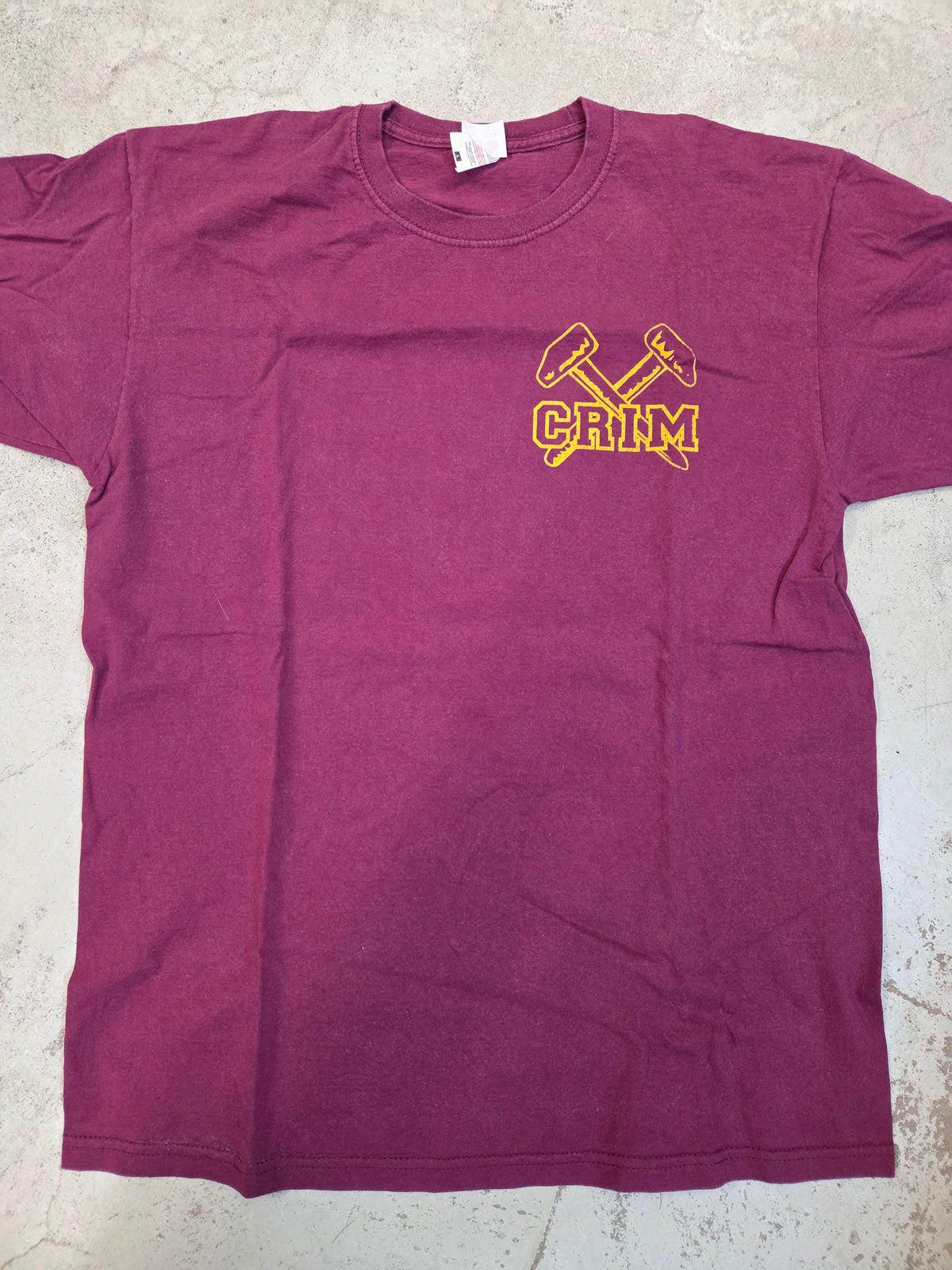 CRIM - T-Shirt (L, weinrot / 2nd Hand) Left Over! - Steeltown Records