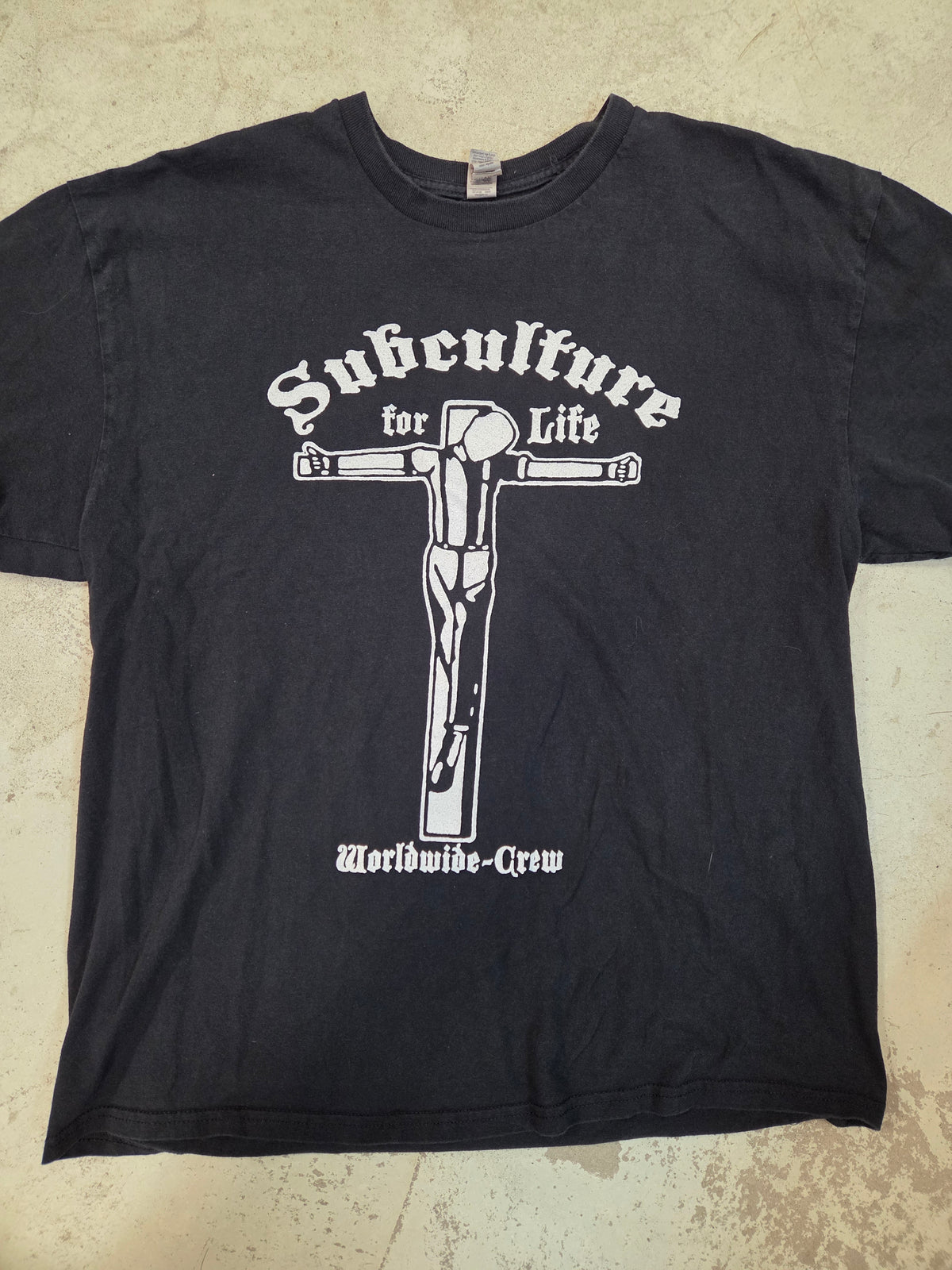 Subculture for Life T-Shirt (schwarz, XL / 2nd Hand) Left Over! - Steeltown Records