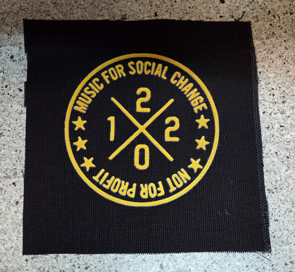 1220 - Music for Social Change  - Patch / Aufnäher klein (gold)